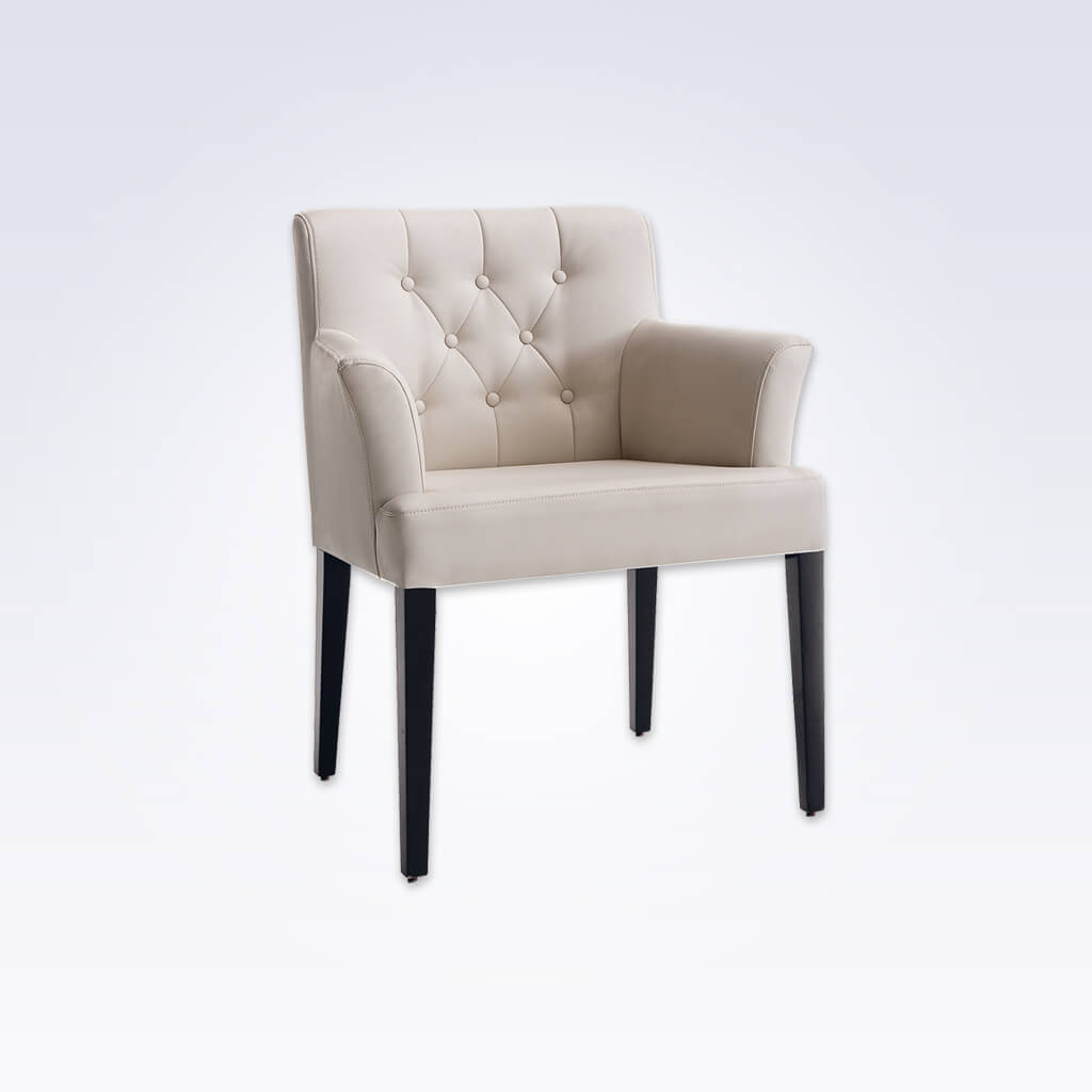 Cream leather tub discount chair